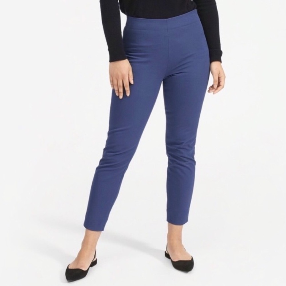 Everlane Side Zip Ankle Pant Stretch Cotton Twill